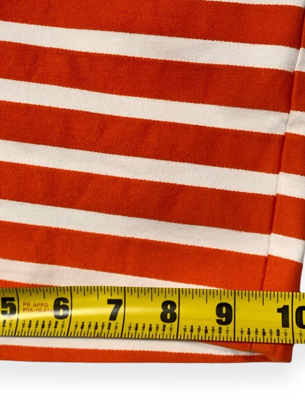 Annt Taylor Signature Womens Orange and White Striped Shorts Size 0 - Picture 10 of 13